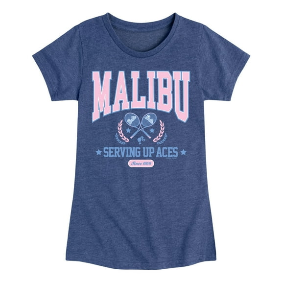 Barbie - Malibu Varsity  - Girls Fitted Short Sleeve Graphic T-Shirt