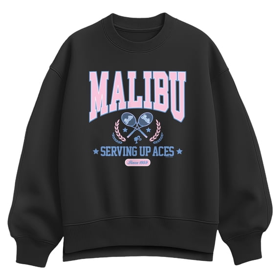 Barbie - Malibu Varsity - Women's Oversized Fleece Crew Sweatshirt