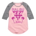 thumbnail image 1 of Barbie - Malibu Vibes - Classic Swimwear - Beaches - Toddler And Youth Girls Raglan Graphic T-Shirt, 1 of 3
