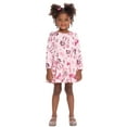 thumbnail image 1 of Barbie and Polly Pocket Toddler Girls' Print Dress with Long Sleeves, Sizes 12M-5T, 1 of 5