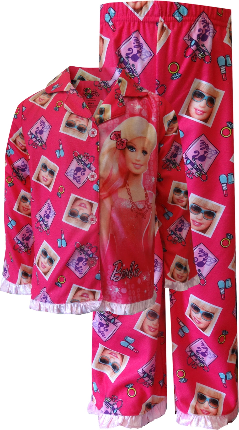Barbie Mattel Barbie Toddler Girl Button Down Pajama S