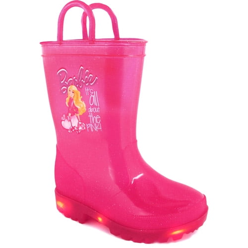 Barbie Mattel Barbie Toddler Girl s Lighted Rain Boot Walmart