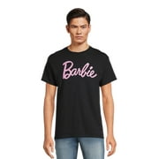 Barbie Men's Logo Graphic Tee with Short Sleeves, Size XL