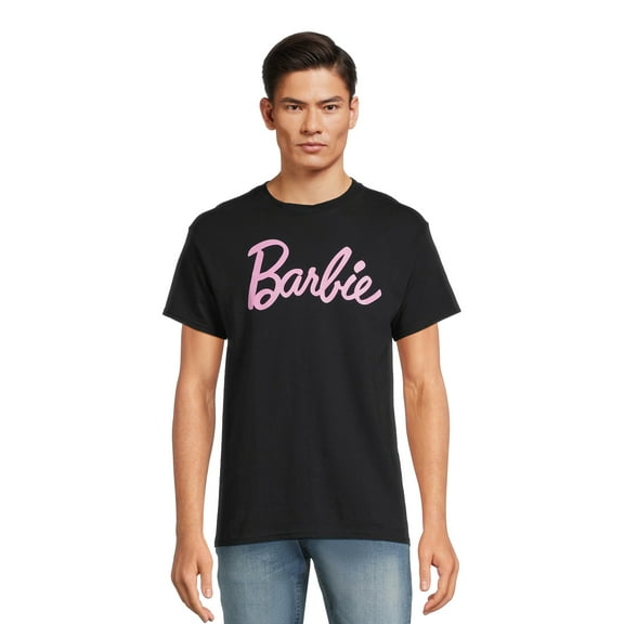 Barbie Men's Logo Graphic Tee with Short Sleeves, Sizes S-3XL