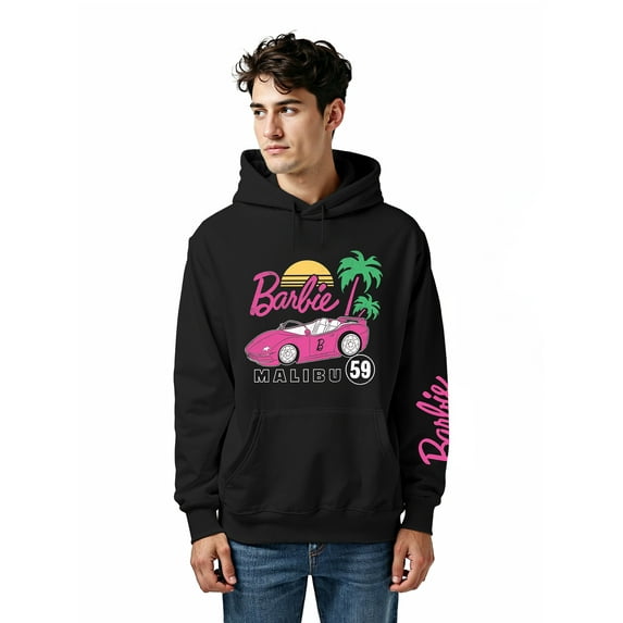 Barbie Men’s and Big Men’s Malibu Graphic Hoodie, Sizes S-3XL