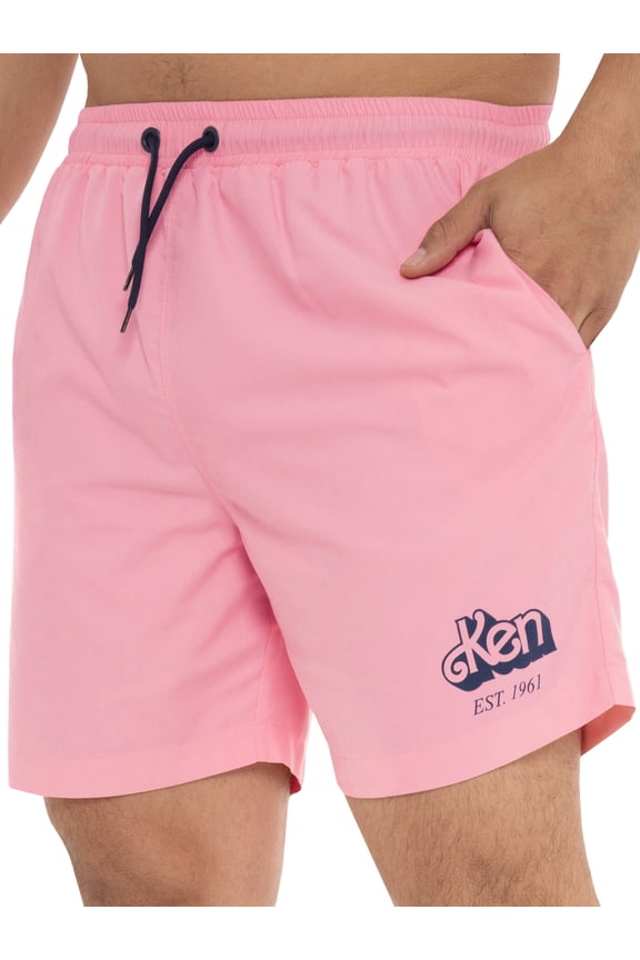 Mens Ken Swim Trunks Pink Sizes S-XXL