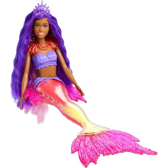 Barbie Mermaid Power "Brooklyn" Doll with Purple Hair, Seahorse Pet and Accessories