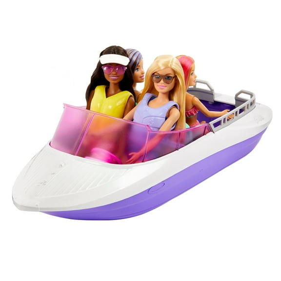 Barbie Mermaid Power Playset with 2 Barbie Dolls & 18 in. Floating Boat with 4 Seats & Accessories