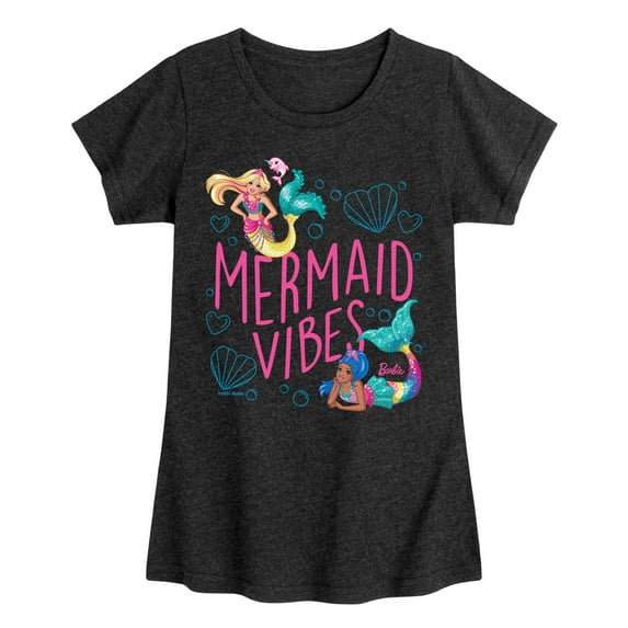 Barbie - Mermaid Vibes - Girls Fitted Short Sleeve Graphic T-Shirt