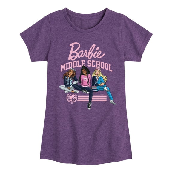 Barbie - Middle School Dolls - Toddler & Youth Girls Short Sleeve Graphic T-Shirt