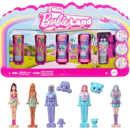Barbie - Mini BarbieLand Reveal 1.5" Doll Set (5-Pack)