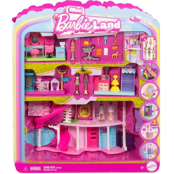 Barbie Mini Barbieland DreamHouse Playset with Dolls