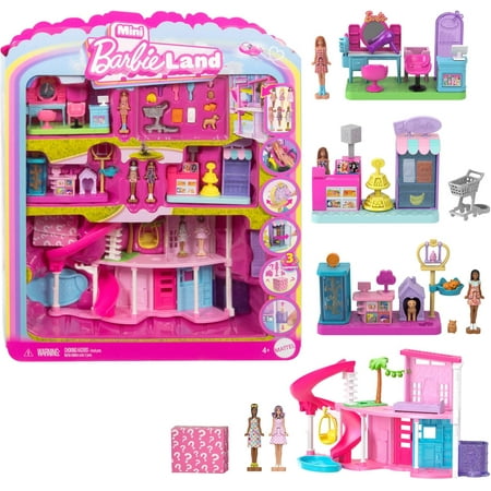 Barbie - Mini Barbieland DreamHouse Playset with Dolls