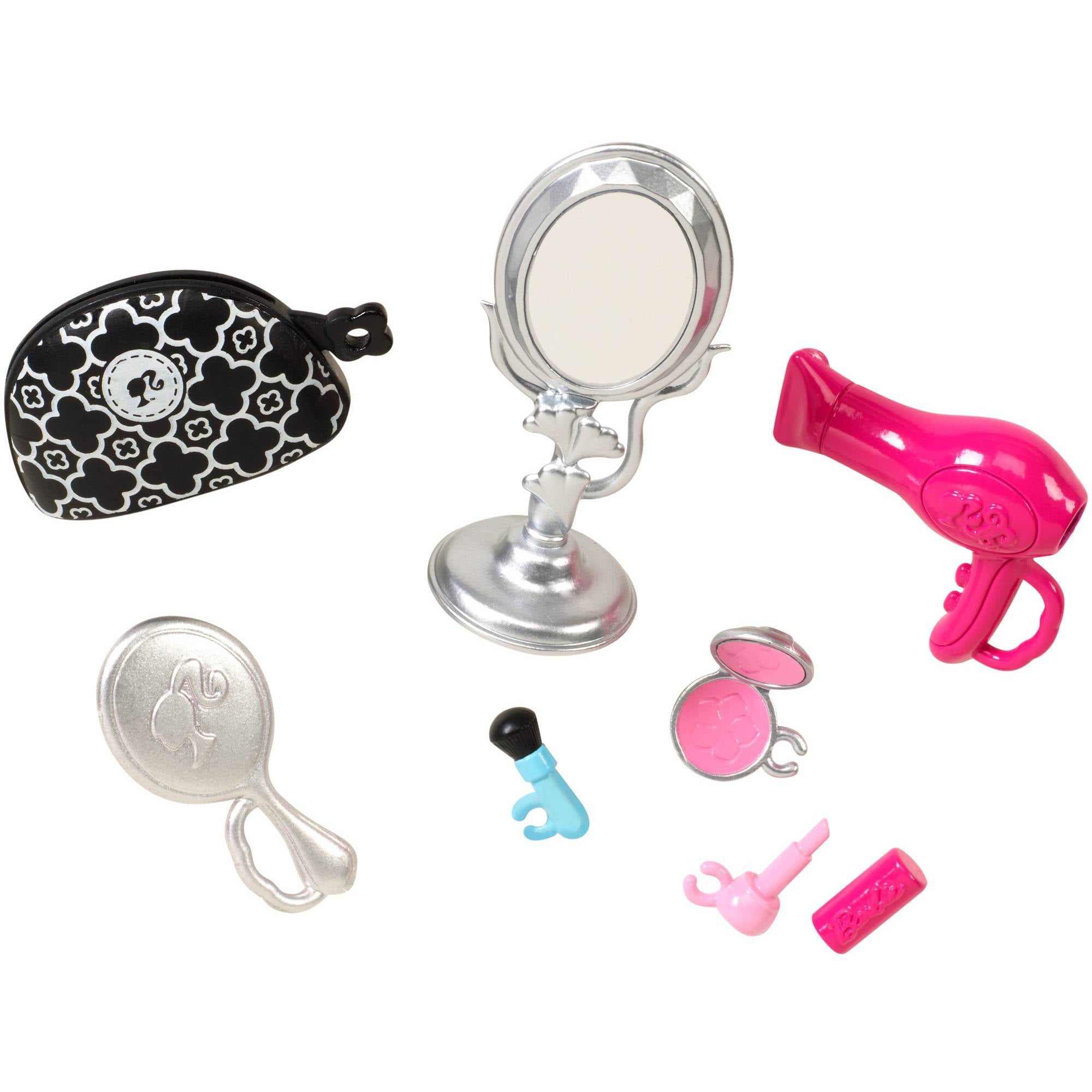  Barbie Accessories, Kids Toys, Makeup Tutorial Set, 12