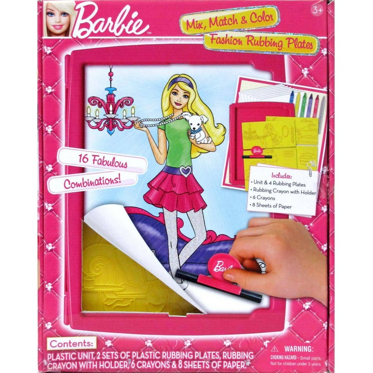 Barbie tracing plates hot sale