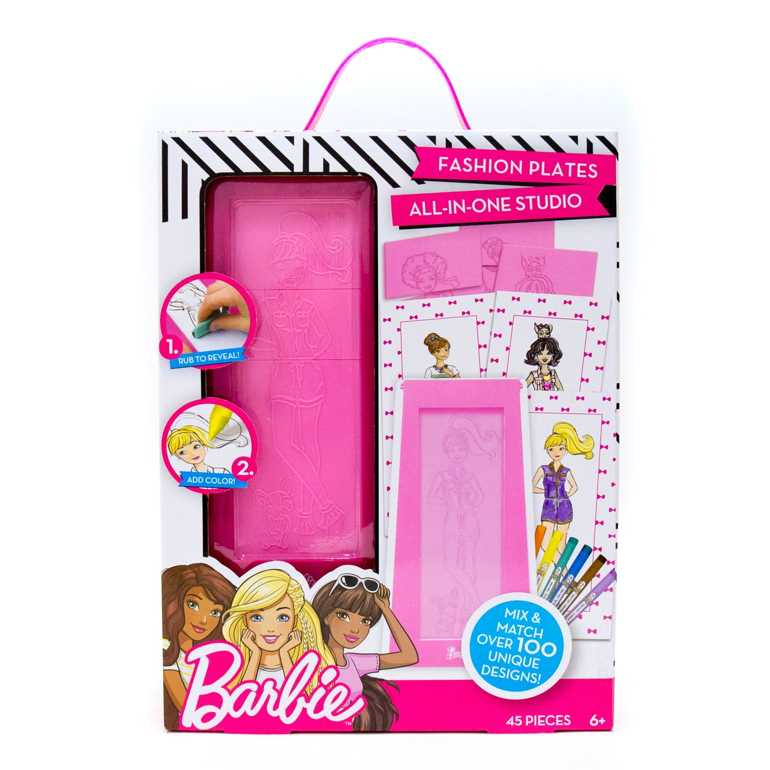 Barbie Mix and Match Fashion Plates, Art \u0026 Craft Kits, Boys and Girls, Child, Ages 6+