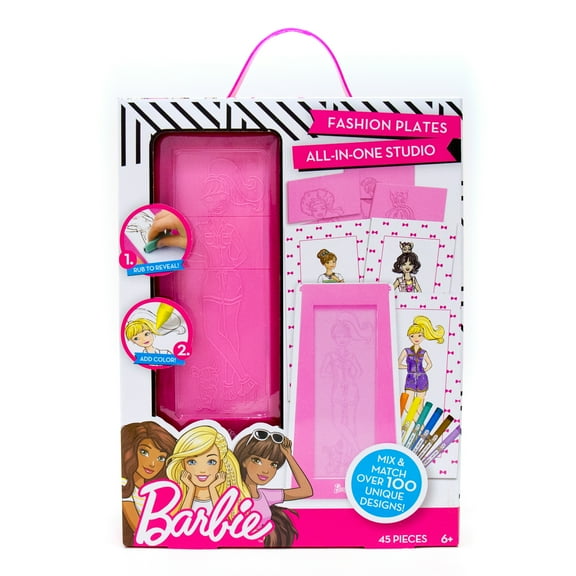 Barbie Mix and Match Fashion Plates, Art & Craft Kits, Boys and Girls, Child, Ages 6+