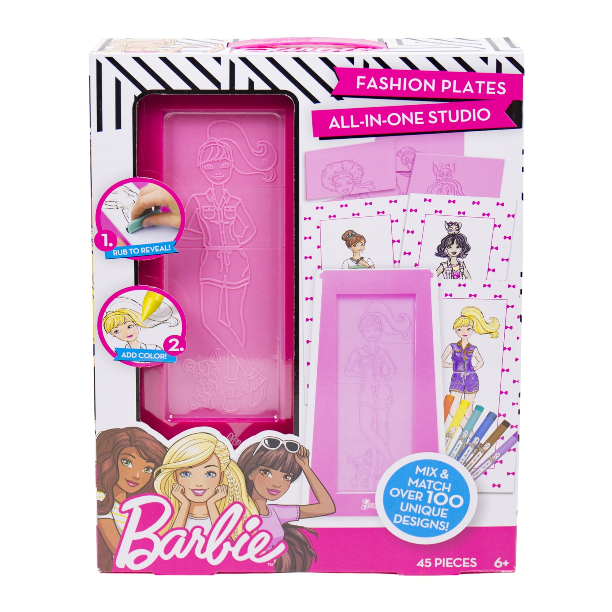 PlayMonster Fashion Plates Superstar - Mix-and-Match Drawing Set - Make  100s of Fabulous Fashion Designs - Ages 6+, Pink