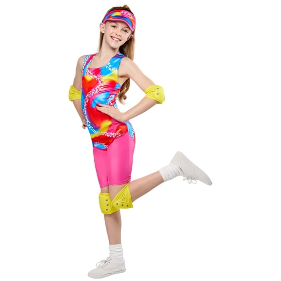 Barbie Movie Neon Rollerblading Barbie Costume for Kids by Rubies, Girls Small