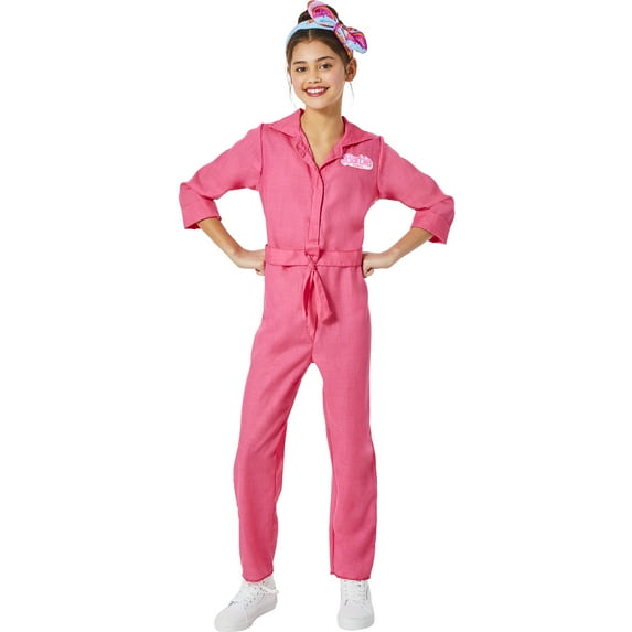 Barbie Movie Pink Power Jumpsuit Halloween Costume for Children, Girls Size M (7/8), by Inspirit Designs