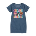 thumbnail image 1 of Barbie - Multi-Color Choose Kindness - Toddler And Youth Girls Fleece Dress, 1 of 4