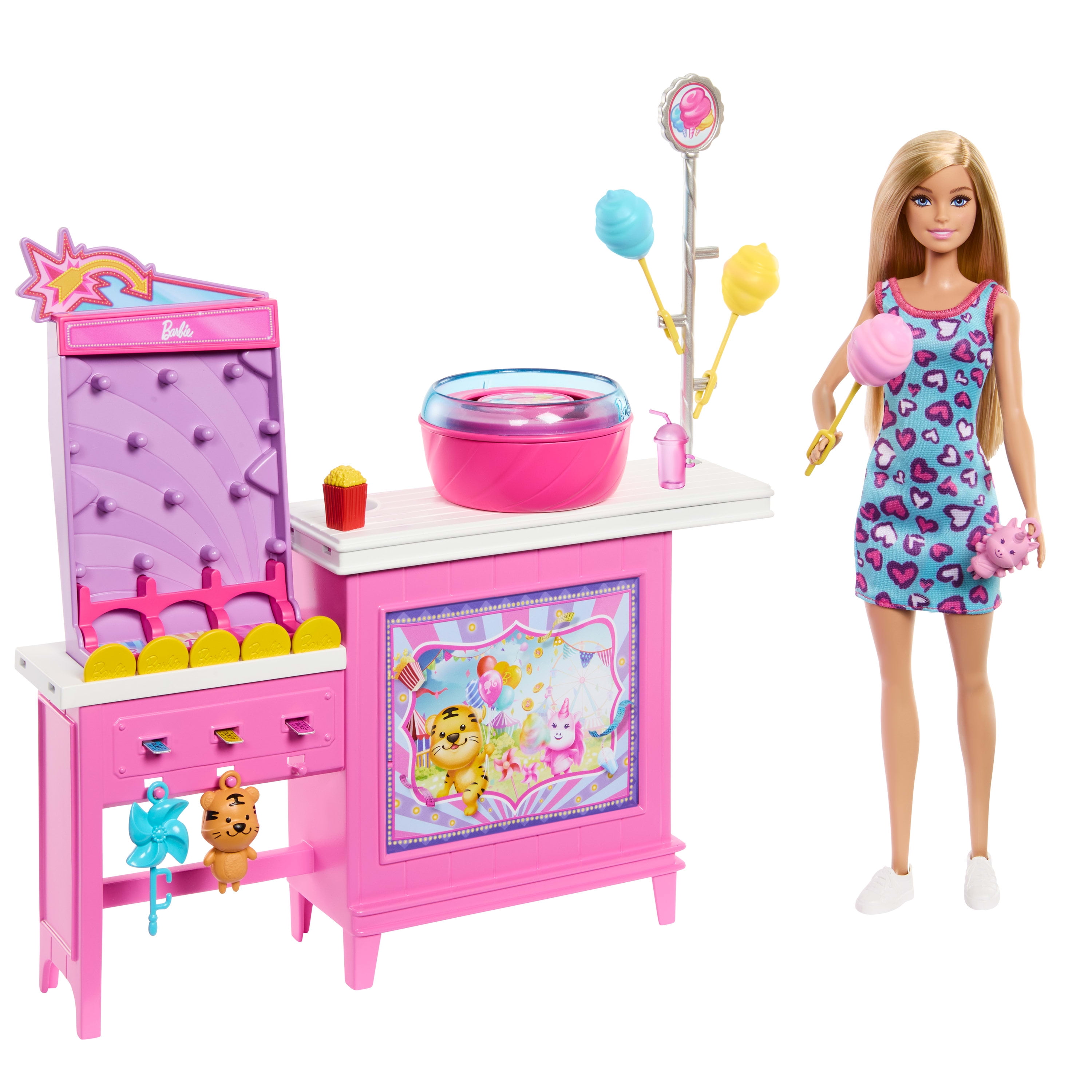 Barbie Mysteries: Beach Detectives Barbie Malibu Doll, Cotton Candy Game Playset & Accessories
