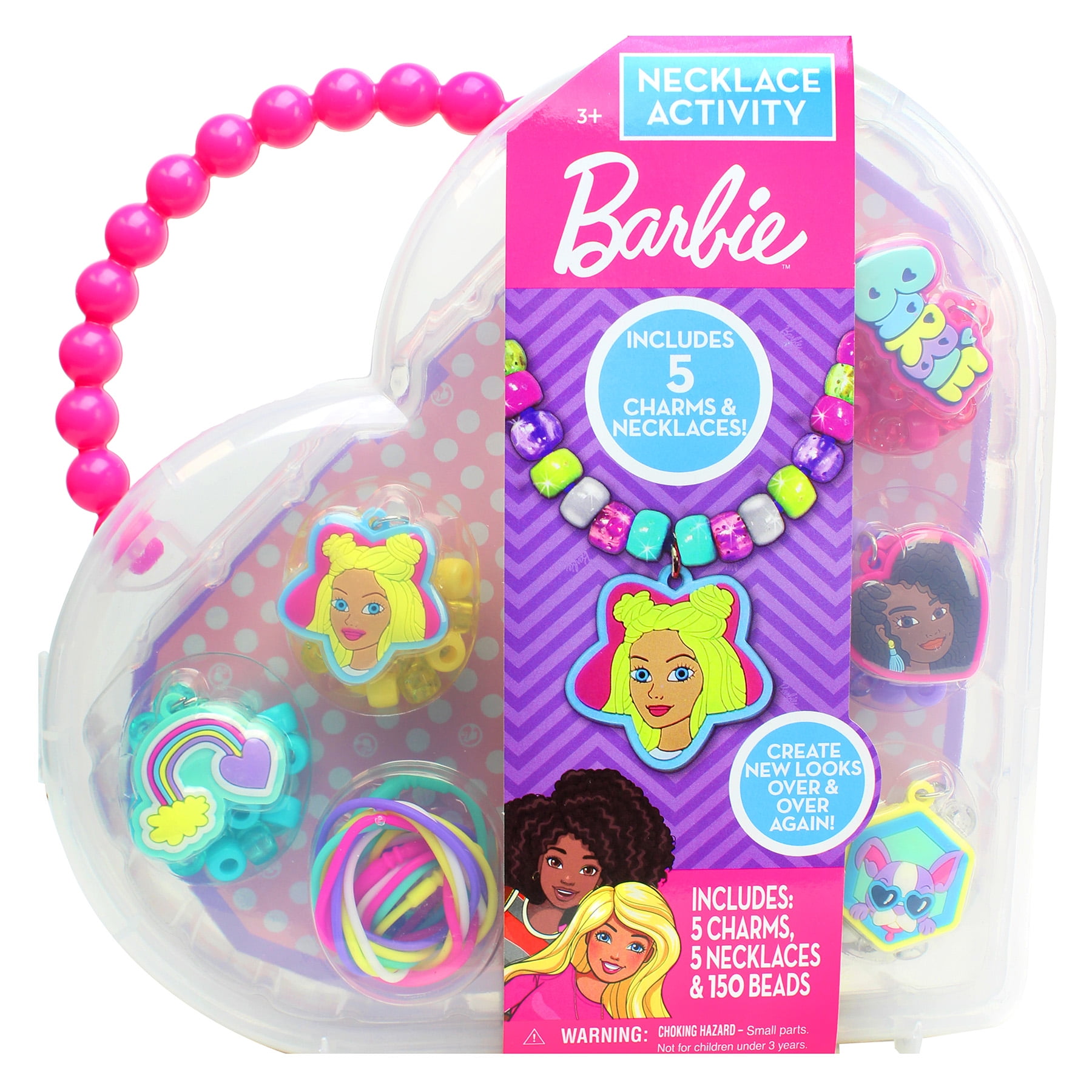 JEWELRY ~ BARBIE DOLL EXTRA #6 GIRLS RULE PLASTIC CHARM NECKLACE FOR DIORAMA