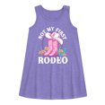 thumbnail image 1 of Barbie - Not My First Rodeo Barbie - Toddler And Youth Girls Short Sleeve Aline Dress, 1 of 3