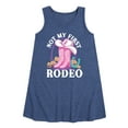 thumbnail image 1 of Barbie - Not My First Rodeo Barbie - Toddler And Youth Girls Short Sleeve Aline Dress, 1 of 4