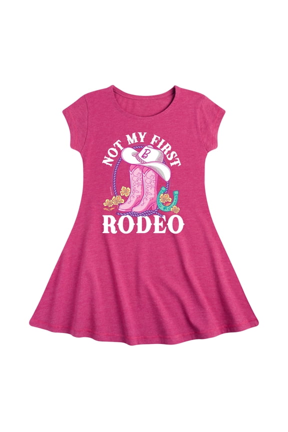 - Not My First Rodeo Barbie - Youth Girls Fit And Flare Short Sleeve Dress