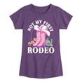 thumbnail image 1 of Barbie - Not My First Rodeo Barbie - Youth Girls Short Sleeve T-Shirt, 1 of 4