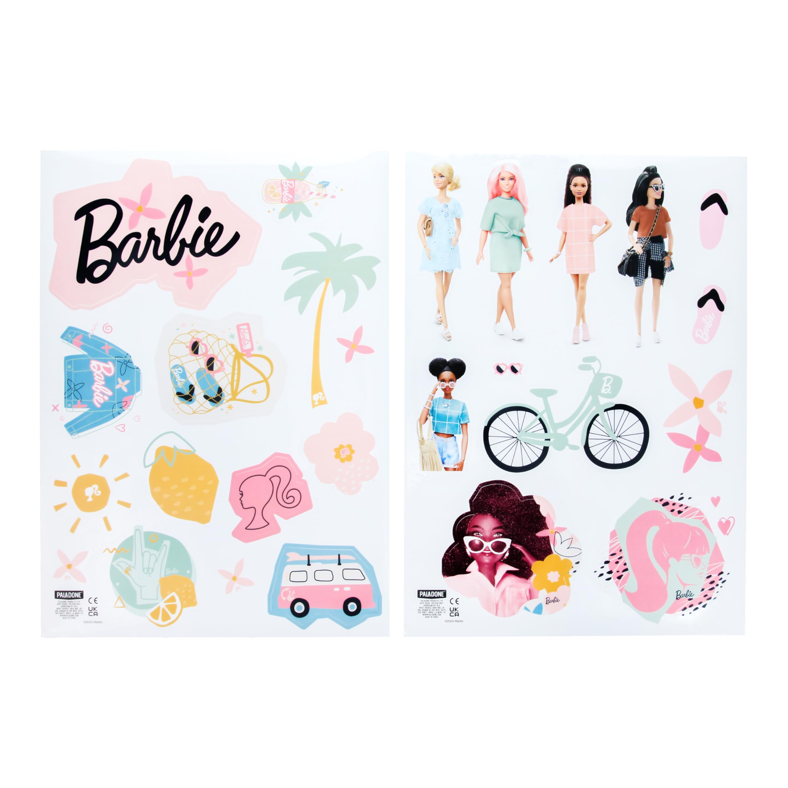 Barbie Official Licensed Personalized Kids Room Wall Decals by Paladone ...
