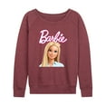 thumbnail image 1 of Barbie - Original Barbie Doll - Women's Lightweight French Terry Long Sleeve Shirt, 1 of 4