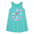 thumbnail image 1 of Barbie - Original Icons in Circle Grid - Toddler and Youth Girls A-line Dress, 1 of 3