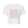 thumbnail image 1 of Barbie - Original Logo - Dreamhouse Silhouette - Juniors Cropped Cotton Blend T-Shirt, 1 of 4
