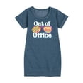 thumbnail image 1 of Barbie - Out of Office - Seeing Sunsets and Beaches - Toddler And Youth Girls Fleece Dress, 1 of 4