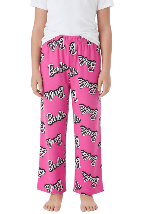 Pajamas Pants Women Pink Allover Logo Print Pajama Bottoms Sleepwear pants for Women Sizes 2-9Y