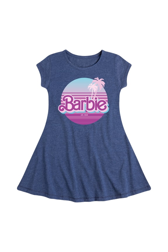 - Palm Trees - 90's Retro Style - Toddler And Youth Girls Fit And Flare Dress