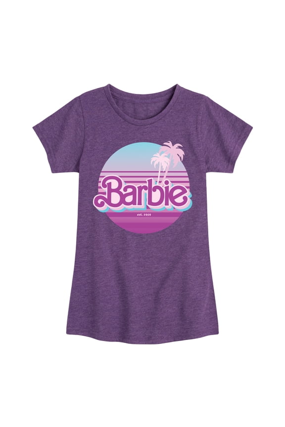 - Palm Trees - 90's Retro Style - Toddler And Youth Girls Raglan Graphic T-Shirt