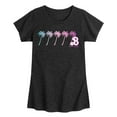 thumbnail image 1 of Barbie - Palm Trees - Dream Summer - Toddler And Youth Girls Raglan Graphic T-Shirt, 1 of 4