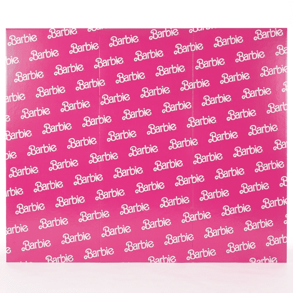 Amscan Decorative 100" L x 65" W Background, 3 Panel Set, Barbie Party Theme, Pink