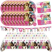Barbie Party Decorations | Serves 16 Guests | Banner, Tablecover, Plates, Napkins, Sticker
