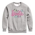 thumbnail image 1 of Barbie - Pastel Butterflies - Youth Girls Crew Fleece Sweatshirt, 1 of 4