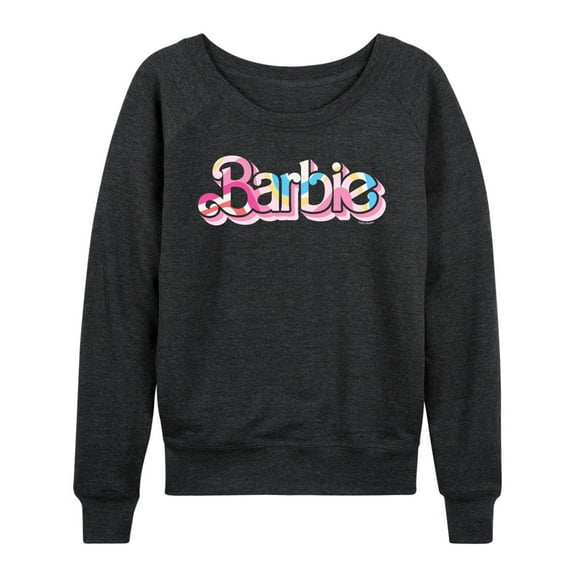 Barbie - Pastel Colored Logo - Women's Lightweight French Terry Long Sleeve Shirt