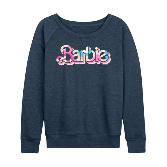 Barbie - Pastel Colored Logo - Women's Lightweight French Terry Long Sleeve Shirt