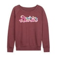 thumbnail image 1 of Barbie - Pastel Colored Logo - Women's Lightweight French Terry Long Sleeve Shirt, 1 of 4