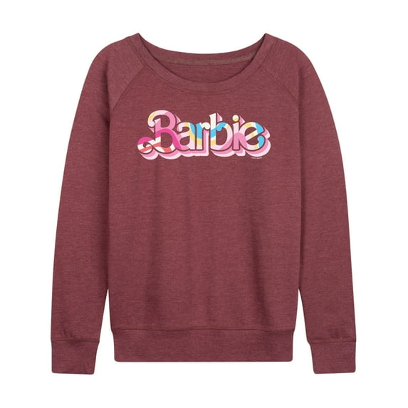 Barbie - Pastel Colored Logo - Women's Lightweight French Terry Long Sleeve Shirt