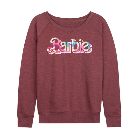 Barbie - Pastel Colored Logo - Women's Lightweight French Terry Long Sleeve Shirt