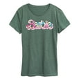 thumbnail image 1 of Barbie - Pastel Colored Logo - Women's Short Sleeve Graphic T-Shirt, 1 of 4