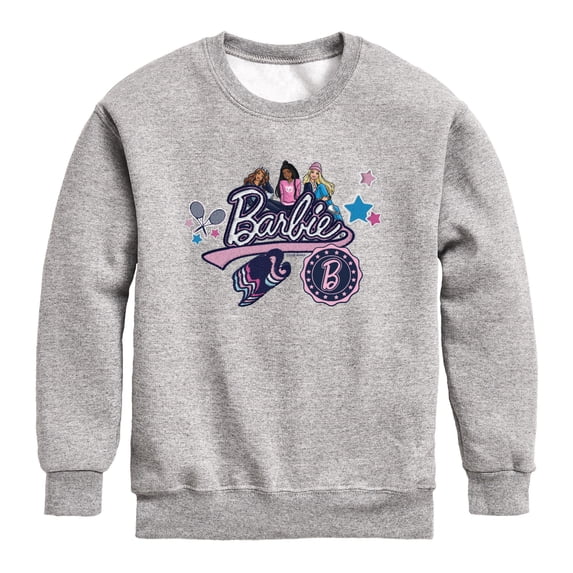 Barbie - Patches - Youth Boys Crew Fleece Sweatshirt